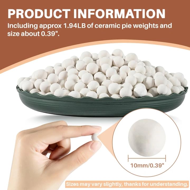Sukh 1.94LB Pie Weights for Baking - Reusable Ceramic Pie Crust Weights - size: 1.94LB