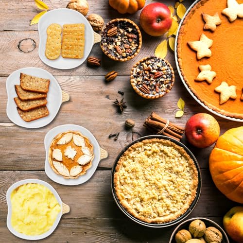 Kolewo4ever 12 Pieces Pumpkin Ramekins Fall Ramekins Ceramic Bowls Pumpkin Bowl 6 oz Oven Safe Ramekin for Thanksgiving Bowl Dip, Sauce, Condiments,Snack (Ivory White) - color: Ivory White