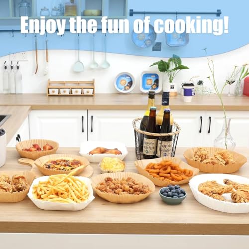 8In Round 100Pcs Air Fryer Liners Disposable Paper Parchment Liners - color: Paper-Round, size: 8inch-100PCS