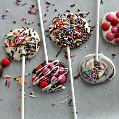 1500 Pcs Lollipop Sticks, 8 Inch White Paper Candy Sticks, Sucker Stick Cake Topper Sticks for Candy Melt, Dessert, Chocolate