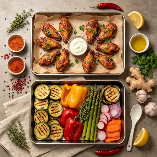 Stainless Steel Cookie Sheets for Baking Set of 3, Stainless Steel Baking Sheet, 9.3/12.5/16 Inch Sheet Pans, Non Stick, BPA Free, Dishwasher Safe, Durable and Easy Clean (Set of 3-9,12,16”) - size: Set of 3 - 9.3/12.5/16”