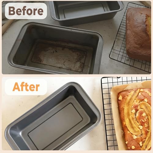 SiliFine 200 Pcs Loaf Pan Liners, Parchment Paper with Handles Bulk Pack