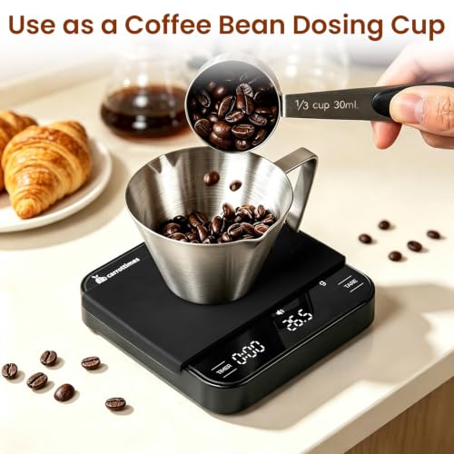 2 Pc Stainless Steel Espresso Shot Cups, 3.4oz/100ml, Silver+Black - color: 07_ Silver 1pc + Black 1pc
