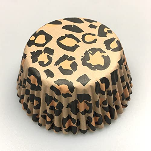 Leopard Animal Paper Muffin Cupcake Liners Cases Baking Cups 100 pcs,Standard Size 2x1.25inch - color: leopard