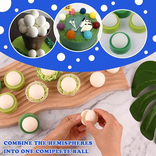 2 Pack Golf Ball Mold, Silicone Golf Ball Cake Pop Mold, Sphere Mold