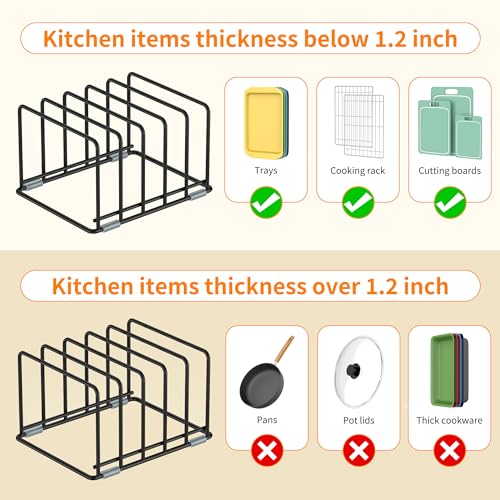 Cutting Board Organizer, Kitchen Cabinet Organizer - style: 2PC(Medium)