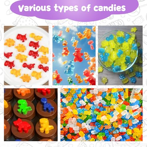 Gummy Candy Molds - Silicone Gummy Bear/Dinosaur/Animal Snack Molds for Kids With Dropper-Non-stick and Bpa Free for Mini Candy Chocolate Gummies Baking - color: 3pcs - Chocolate Bear