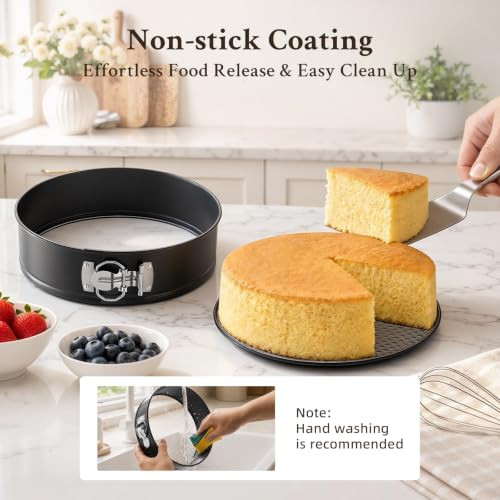 7 Inch Nonstick Springform Cheesecake Pan with Removable Bottom - size: 7 Inch