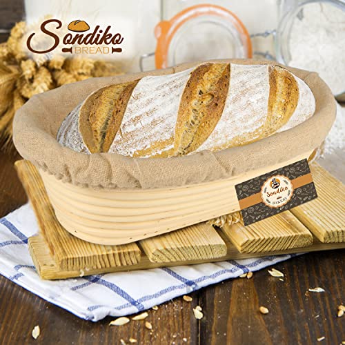 Sondiko Sourdough Proofing Basket,Handmade Sourdough Bread Baking Supplies