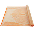 Silicone Pastry Mat 34X26 inch Baking Mat Large Dough Mat with Measurements - color: Orange, size: 26"L x 34"W