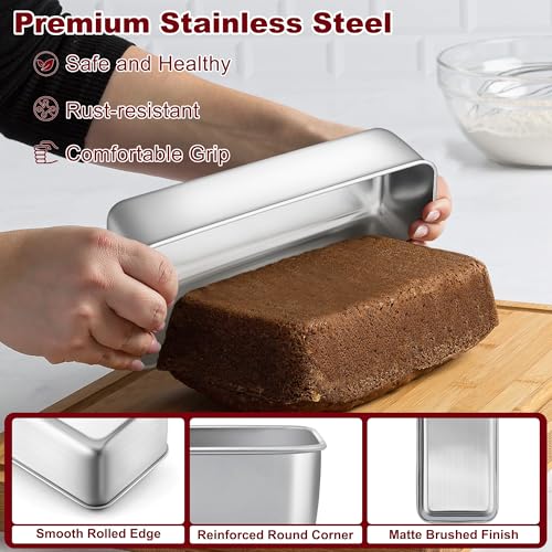 LIANYU Loaf Pans Set of 3, 1 Large (12x5 Inch) & 2 Medium (9x5 Inch) - size: Large & Medium
