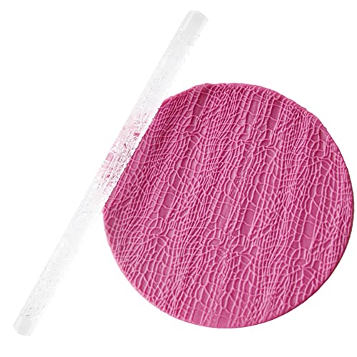Rengue Pattern Acrylic Rolling Pin, 16x1cm 28 Embossed Texture Designs(#15) - size: 52005 crocodile pattern