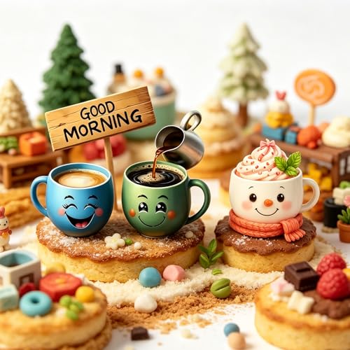 2Pcs Coffee Cup Silicone Fondant Molds for Cake Decorating, Candy - color: Coffee Cup Silicone Molds