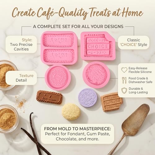 4 Pcs Biscuit Silicone Molds Cookies Chocolate Candy Fondant Molds - color: F-24