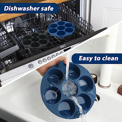 Webake 2PCS Silicone Air Fryer Muffin Pan for Baking Nonstick Egg Btes Silicone Mold BPA Free Muffin Tins Baking Cups - size: Medium