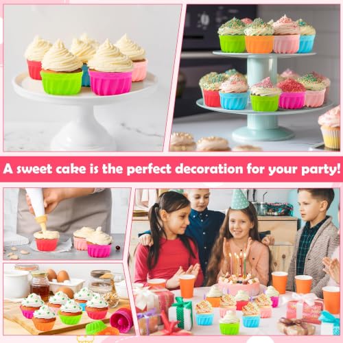 R HORSE 42Pcs Silicone Baking Molds Pumpkin Shapes Baking Cups Non-Stick Donut Wrapper Mold Muffin Liners Washable Reusable Wrappers Holders for Pan Oven Microwave Dishwasher - color: Pumpkin