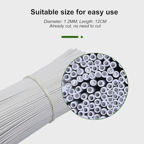Plastic Twist Ties for Bags,4.7 Inch Cable Bread Ties Reusable Plant Wire Twist Tiesfor Household and Office Use (White 500pcs, 500pcs) (Pack of 2) - size: 500 pcs (Pack of 2)