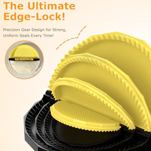 Tortilla Sealer Crimper Maker - for 10"+8"+6"+4" Flour Tortillas - color: Black Yellow