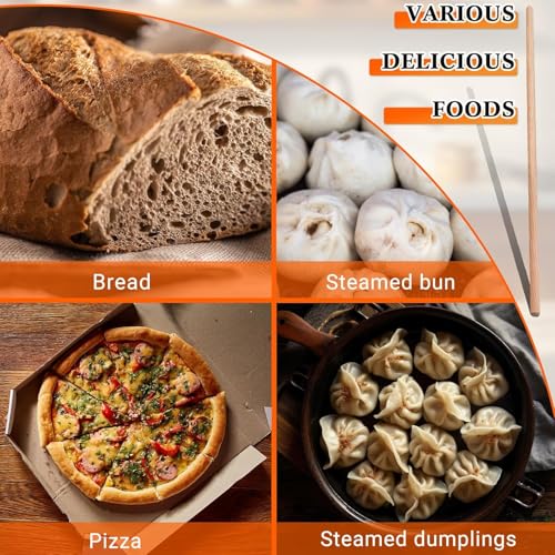 Turkish Rolling Pin, Natural Beech Wood Oklava for Baklava, Phyllo Dough, Pizza, Ravioli, Pasta & Pastry Baking, 18.7 x 0.75 in