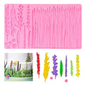 Lavender Flower Fondant Molds Wheat Leaf Candy Grass Silicone Mold for DIY Lace Cake Decorating, Chocolate Candy, Sugar Craft, Epoxy Craft, Fringe Clay Mold