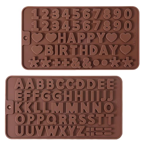 2 Pack Mold Mini Chocolate Mold, Non-Stick Food Reusable, for Jelly, Ice cube, Candy, Chocolate,candle, Soap Making Supplies (Brown) - color: Brown