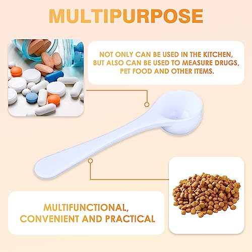 10Pack Teaspoon Measuring Spoons - Bulk Plastic Scoops for Coffee, Spice Jars - Accurate Measure for Cooking and Baking - 5 ml Capacity - color: 10 PACK