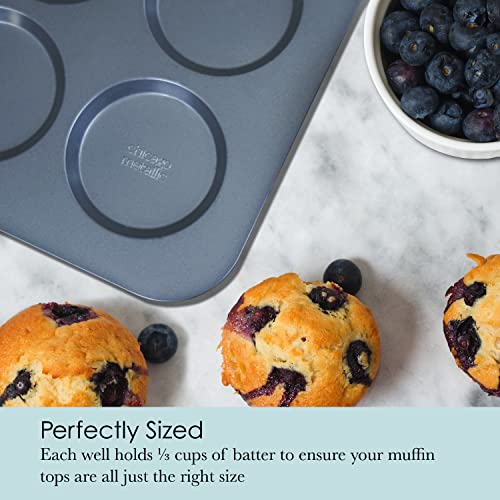 Chicago Metallic Muffin Top Pan - 11 Inch - size: 6-Cup, style: 6-Cup Muffin Top Pan