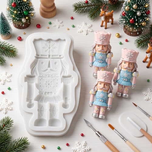 Christmas Nutcracker Silicone Mold Soldier Fondant Candy Molds - color: Style L
