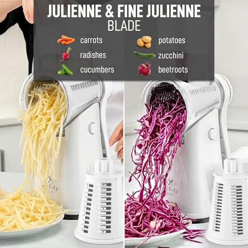 Rotary Cheese Grater Hand Crank, Vegetable Shredder - White - color: 07 - White