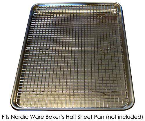 Stainless Steel Cooling Rack - Heavy Duty and Oven Safe, Good for Cooling, Baking and Roasting - Fits Half Sheet Pans - Perfect for Cookies, Cakes & More (12" x 17") - size: 12" x 17" - Set of 2