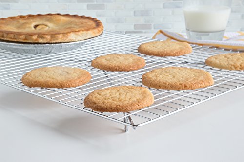 Fox Run Rectangular Cooling Rack, Iron/Chrome, 18-Inch x 12.5-Inch, Metallic - style: 12.5" x 18"