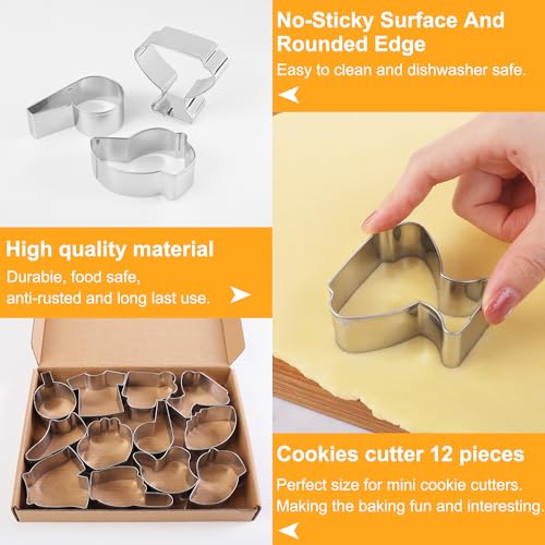12PCS Football cookie cutter set Set, Fondant Biscuits Molds for Football, Jersey, Shorts, Shoe, Whistle, Helmet, Beer Mug, Glove, Trophy Cup, Cap, Table Tennis Racket, Foam Finger - Stainless Steel - color: Sports