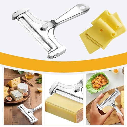 Stainless Steel Wire Cheese Slicer with 4 Extra Wires Cheese Cutter