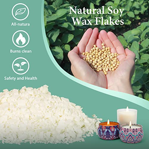SAEUYVB 2lbs Soy Wax for Candle Making,Candle Making Kit with Wax Melter - color: black kit-5lb