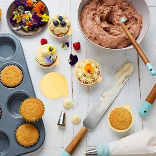 Yeplan 100 Pack Gold Cake Boards, 3.1 Inch Food-Grade Mini Round Cake Board - color: Gold Cake Board-100 Packs
