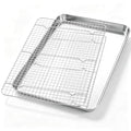 Homikit Large Baking Sheet with Wire Rack (1 Pan+1 Cooling Rack), 20”x14” - size: 20*14 Inch