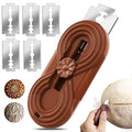 Bread Lame Dough Scoring Knife, Bread Scoring Tool,Upgraded Retractable & Magnetic Design, Anti-Slip Handle Professional Sourdough Tool for Homemade Sourdough Bread with 5 Blades