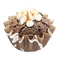 Restaurantware Panificio 0.4 Ounce Baking Cups 200 Flared Cupcake Liners - Oven-Ready Freezable Brown And White Paper Muffin Cases Disposable Chocolate Wisp For Wedding Parties Baby Showers - size: Small, style: Flared