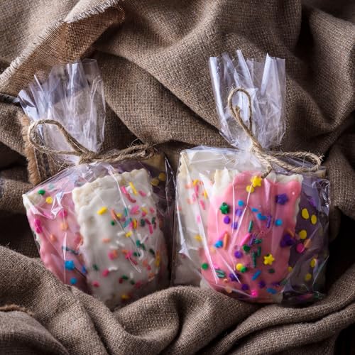 Morepack Cellophane Treat Bags 6x6 Inches 200 Pcs - size: 6x6 Inch (Pack of 200)