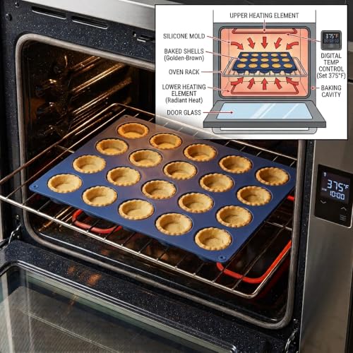 Silicone Tart Mold, Mini Tart Pan, 2 Inch, 2 Count, Blue