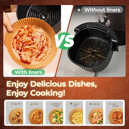 Ctizne Round Air Fryer Paper Liners Disposable 305Pcs - size: 8 inches Round