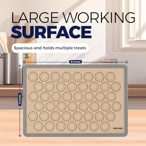 Macaron Baking Mat Silicone Non Stick, 3/4 Sheet Reusable Pack of 3 Gray - color: Macaron Baking Mats Gray, size: 3/4 Size Pack Of 3