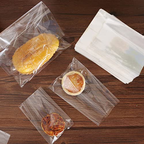 Zcintert Clear Cello Cellophane Treat Bags, 200 Pcs - 5" x 7"(2mils), Plastic Gift Bags for Candy, Party Favor, Cookies, Candies Packaging, with 4” Twist Ties - color: 200PCS - 5" x 7"