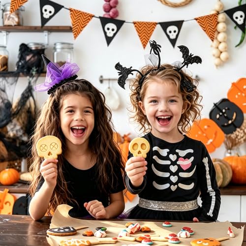 Halloween Cookie Cutters, 10Pcs Mini Skull Cookie Stamps Set - color: Halloween Skull