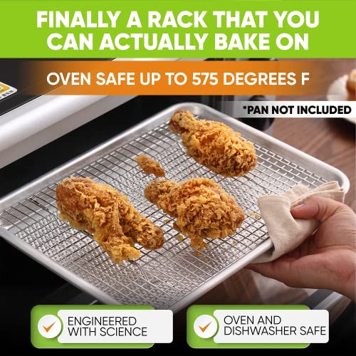 Spring Chef 8.5" x 12" Stainless Steel Cooling Rack for Cooking & Baking - size: 8.5"x12", style: 1 Pack