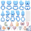 10 Pcs Baby Shower Cake Pop Molds Set with 100 Sticks - style: Baby Shower