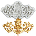 Baroque Curlicues Scroll Relief Lace Border Fondant Silicone Molds - color: Style ZB
