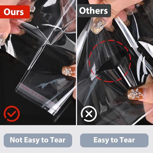 Egofine Self Sealing Cellophane Bags 100 PCS, Crystal Sealed Clear Bags for 11x14 Art Prints, Bag Size: 11.41x14.57 inches - color: 11"x14"Pack of 100