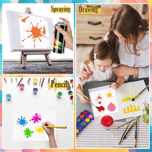 12 Pcs Graffiti Stencils for Spray Painting Reusable