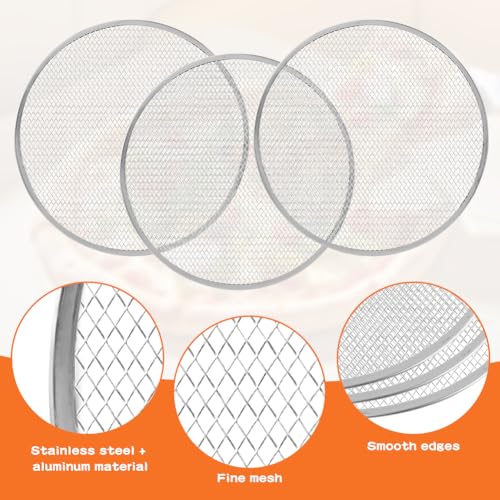 3Pcs 12 Inch Pizza Pan, Pizza Screen for Oven, Daily Baking & Family Meals